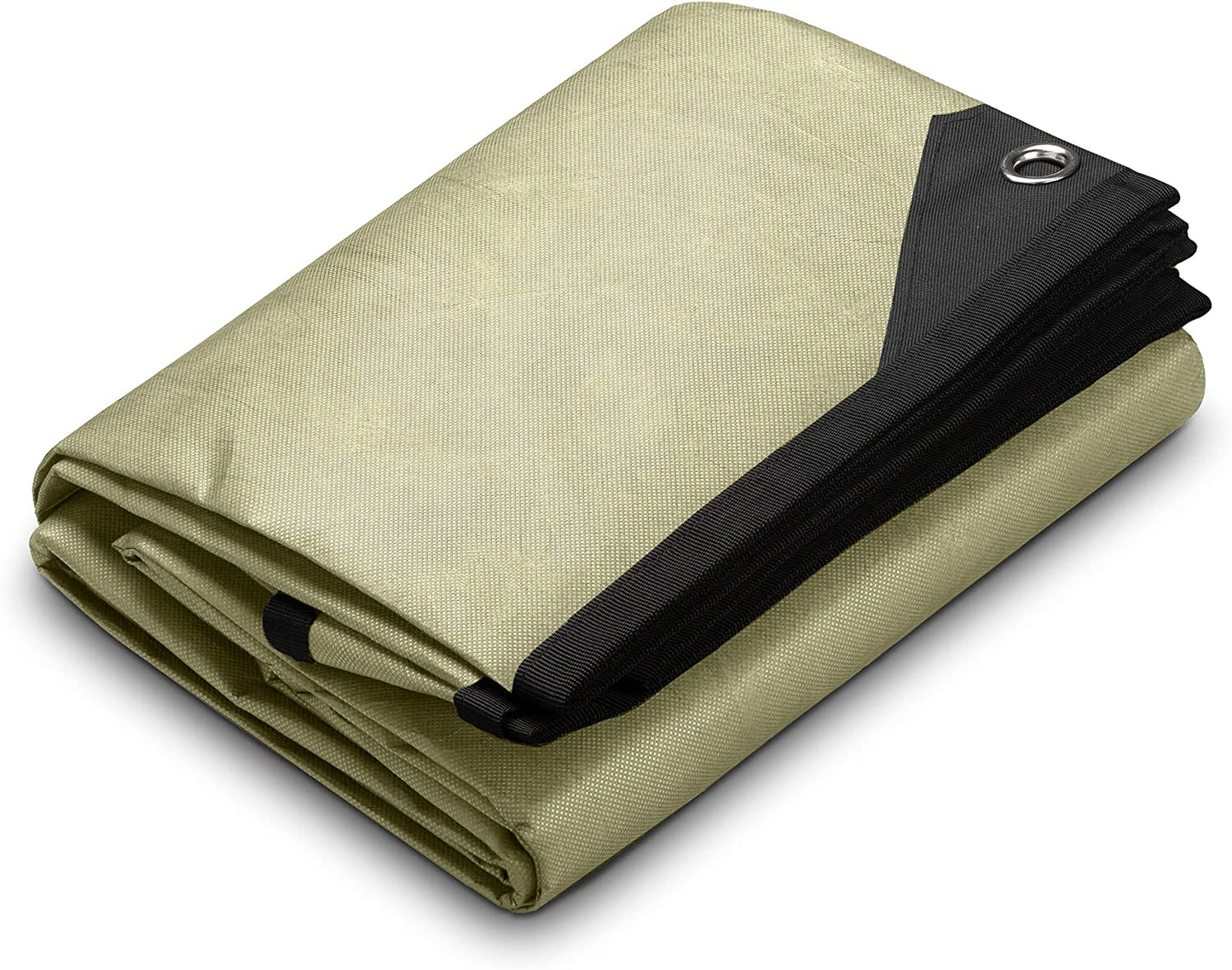 XL Survival Tarp - Insulated Reflective Thermal Camping Tarp - 8.5' X 12' (Desert Tan)