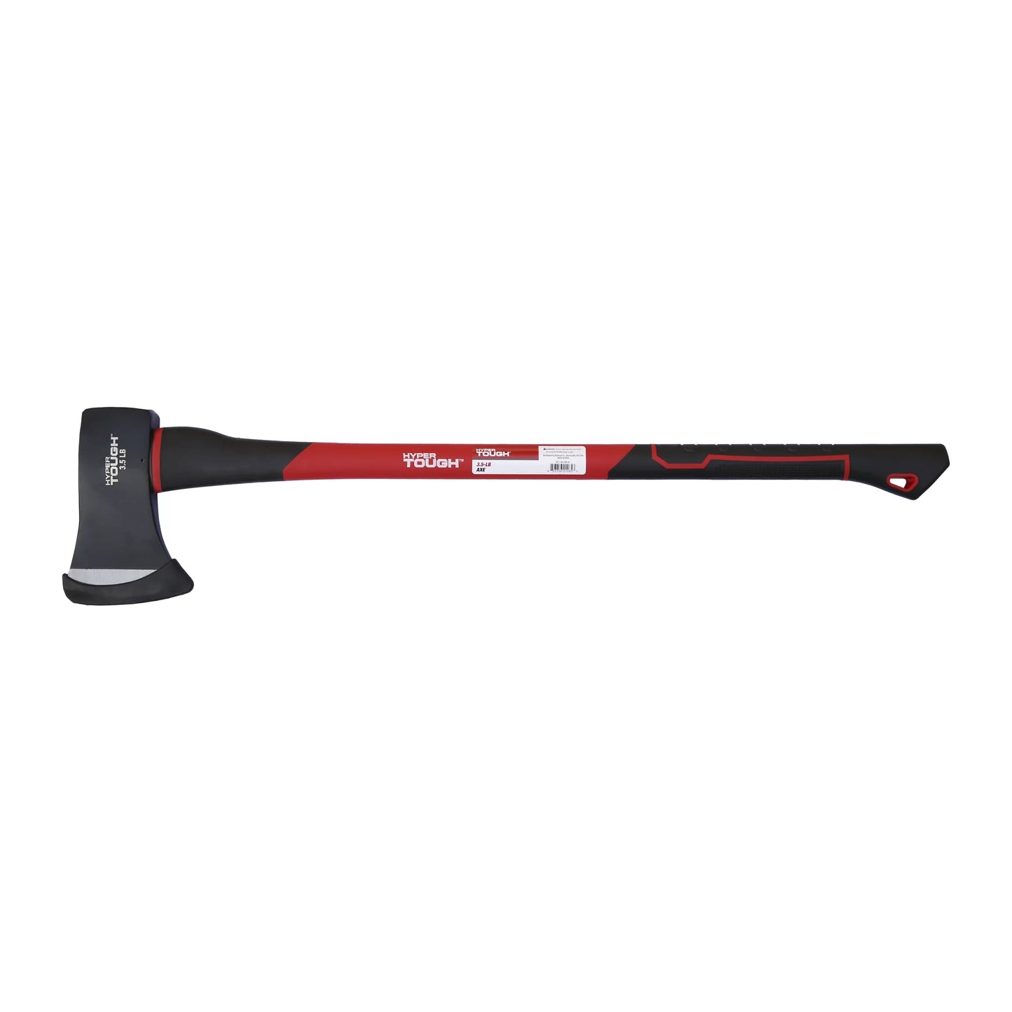 3.5 Lb Single Bit Axe with Red & Black Double Injection Fiberglass 34" Handle