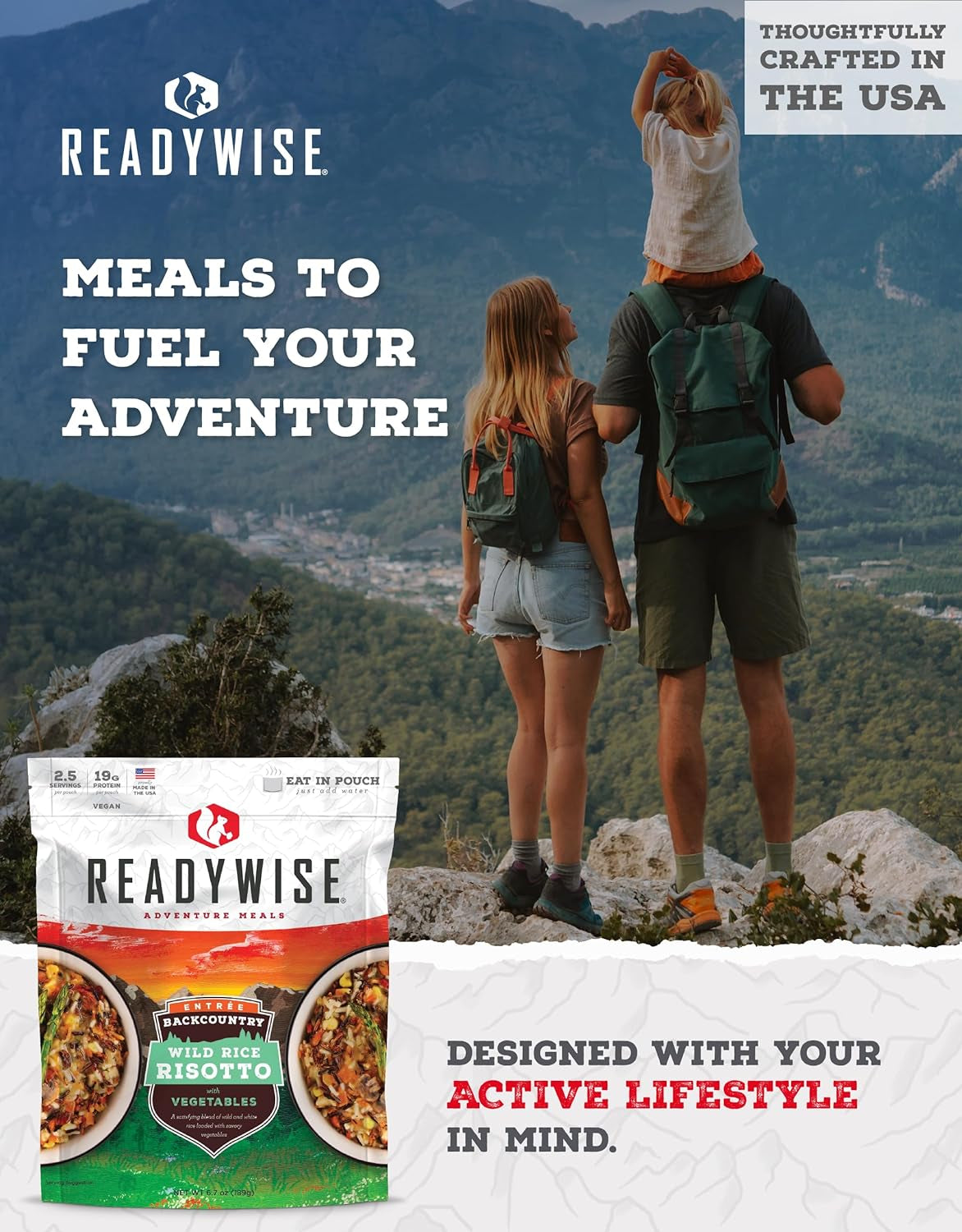 - Adventure Meal, Wild Rice Risotto, 2 Servings, Pack of 1, Emergency Preparedness, Freeze Dried Food, MRE, Snack Pack or Emergency Food, Backpacking, Camping, Hiking, And, Survival Food