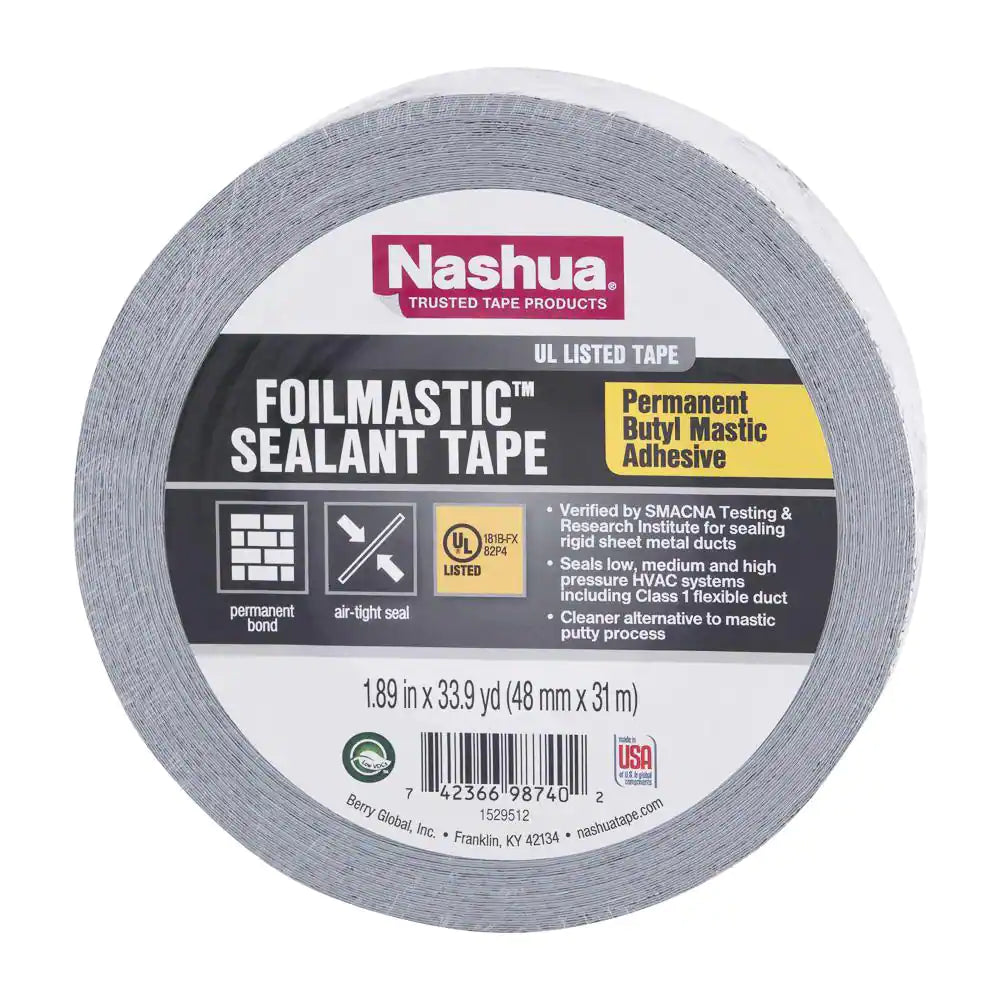 1.89 In. X 33.9 Yd. Foilmastic Sealant Duct Tape