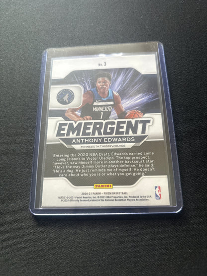 Anthony Edwards Panini Prizm Emergent Rookie #3