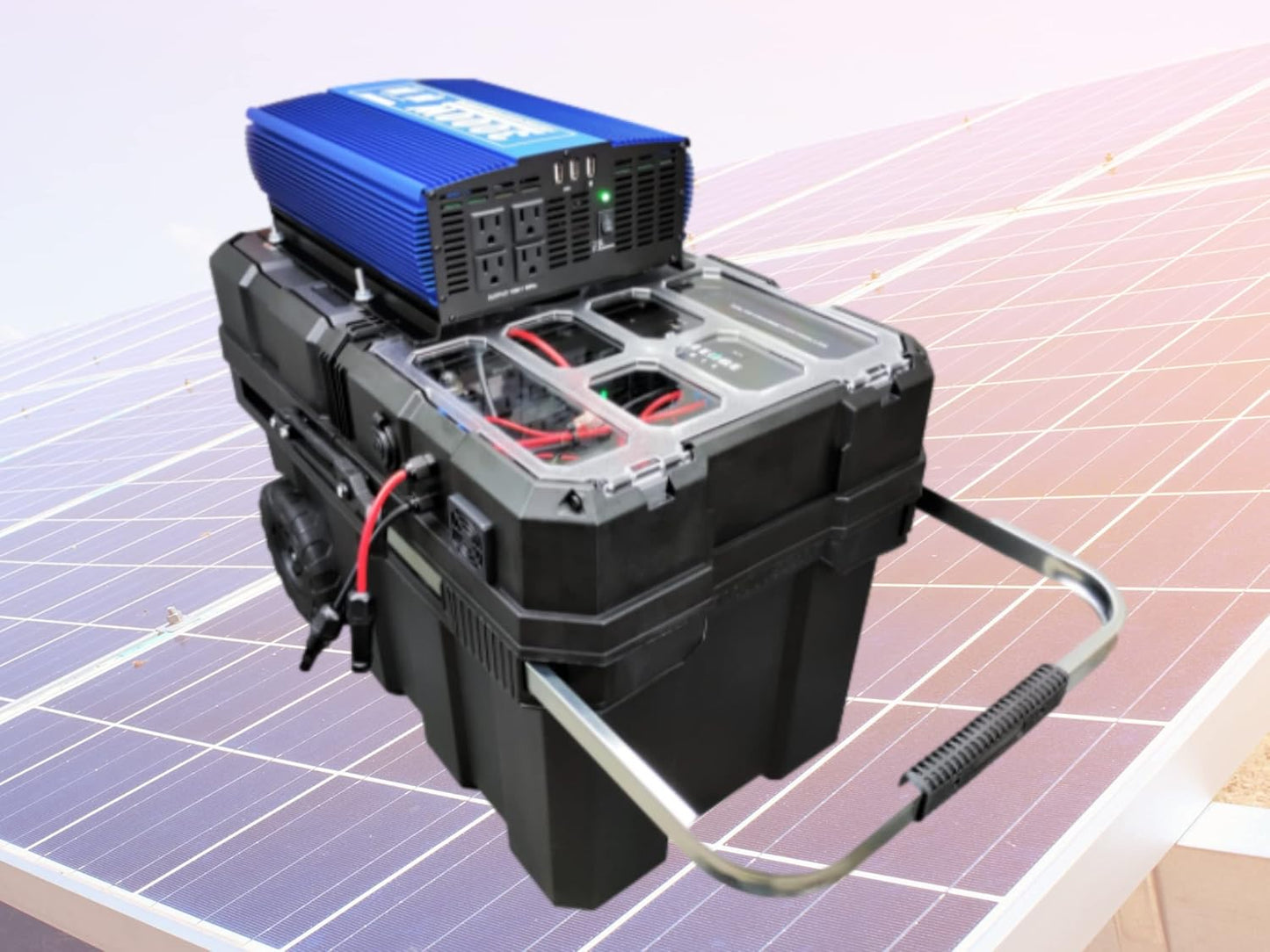 CEP Scout Complete Solar Generator, (1500W to 10,000W Available), Wheels, Portable Solar Battery Box Inverter: 3000W Mod Sine