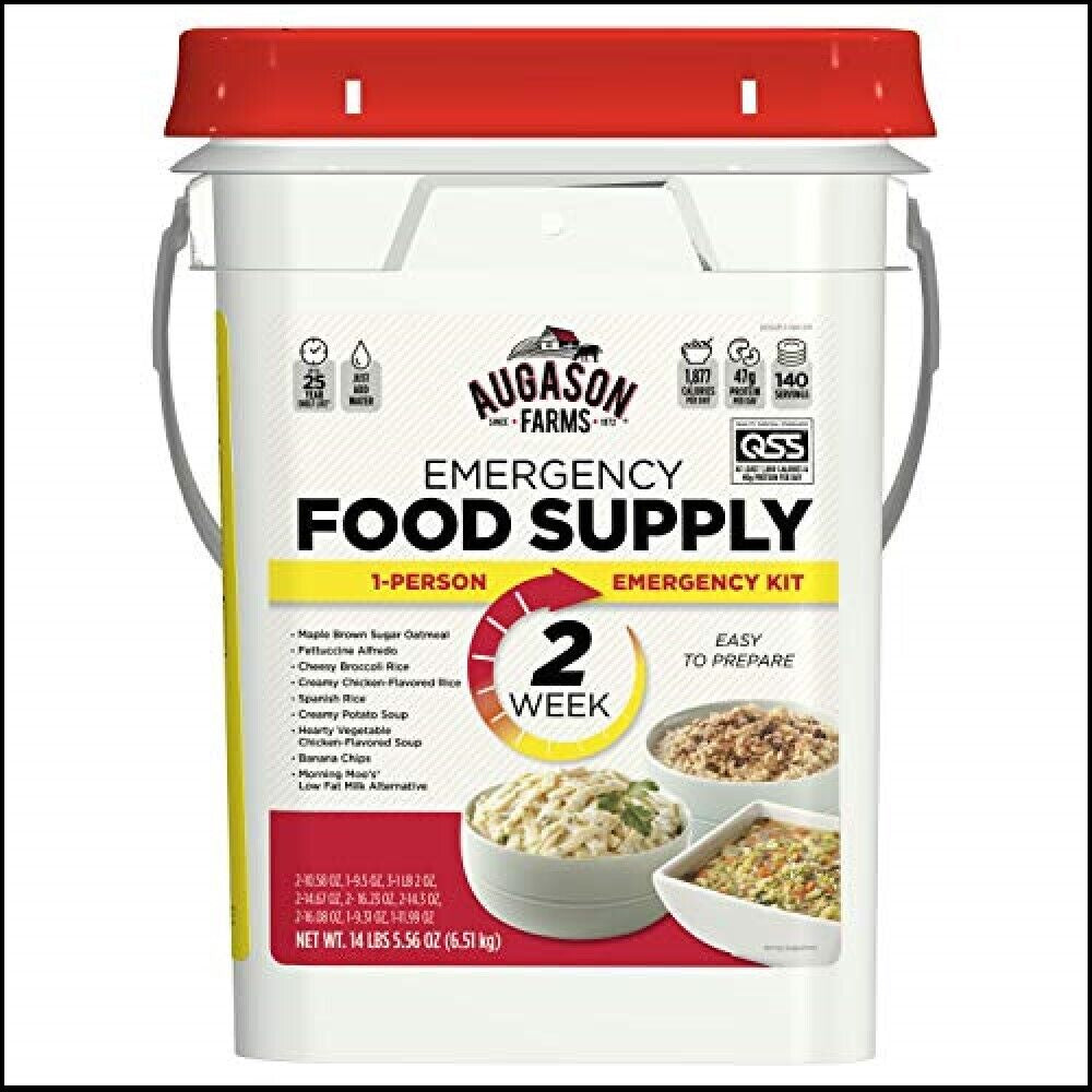 Prepper Survival Emergency Food Rations Dehydrated MRE Bucket 2 Week Kit