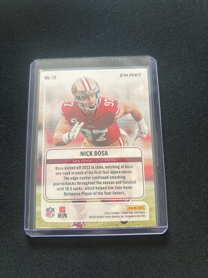 Nick Bosa Panini Prestige For the Record #13