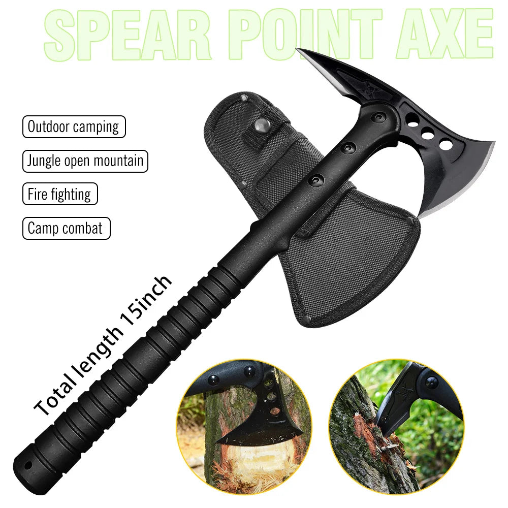 ABS Handle Tactical Axe Outdoor Camping Survival Axe Chopping Trees Self-Defense Multi-Function Rescue High-End Axe