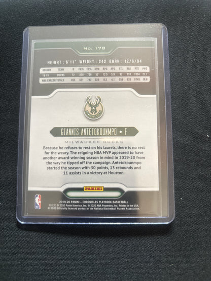 Giannis Antetokounmpo Panini Chronicles Playbook #178