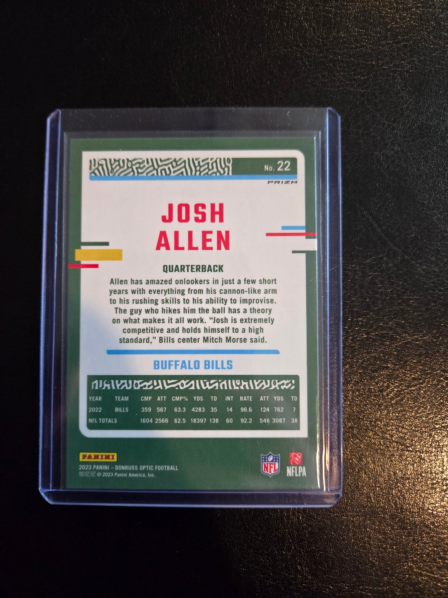 Josh Allen Donruss Optic #22 (Silver)