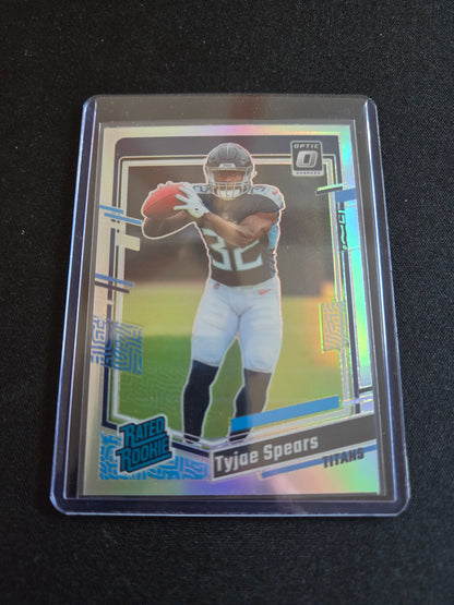 Tyjae Spears Donruss Optic Rookie (Silver) #287