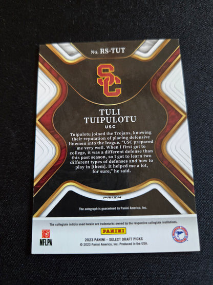 Tuli Tuipulotu Panini Select Signature Rookie RS-TUT