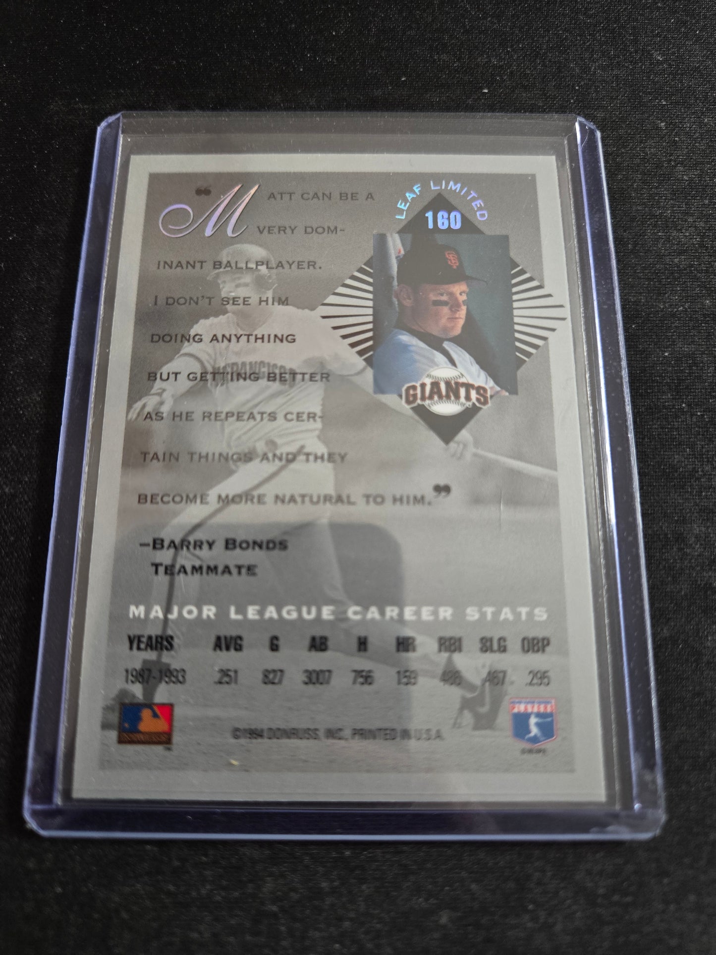 Matt Williams Leaf Limited #160