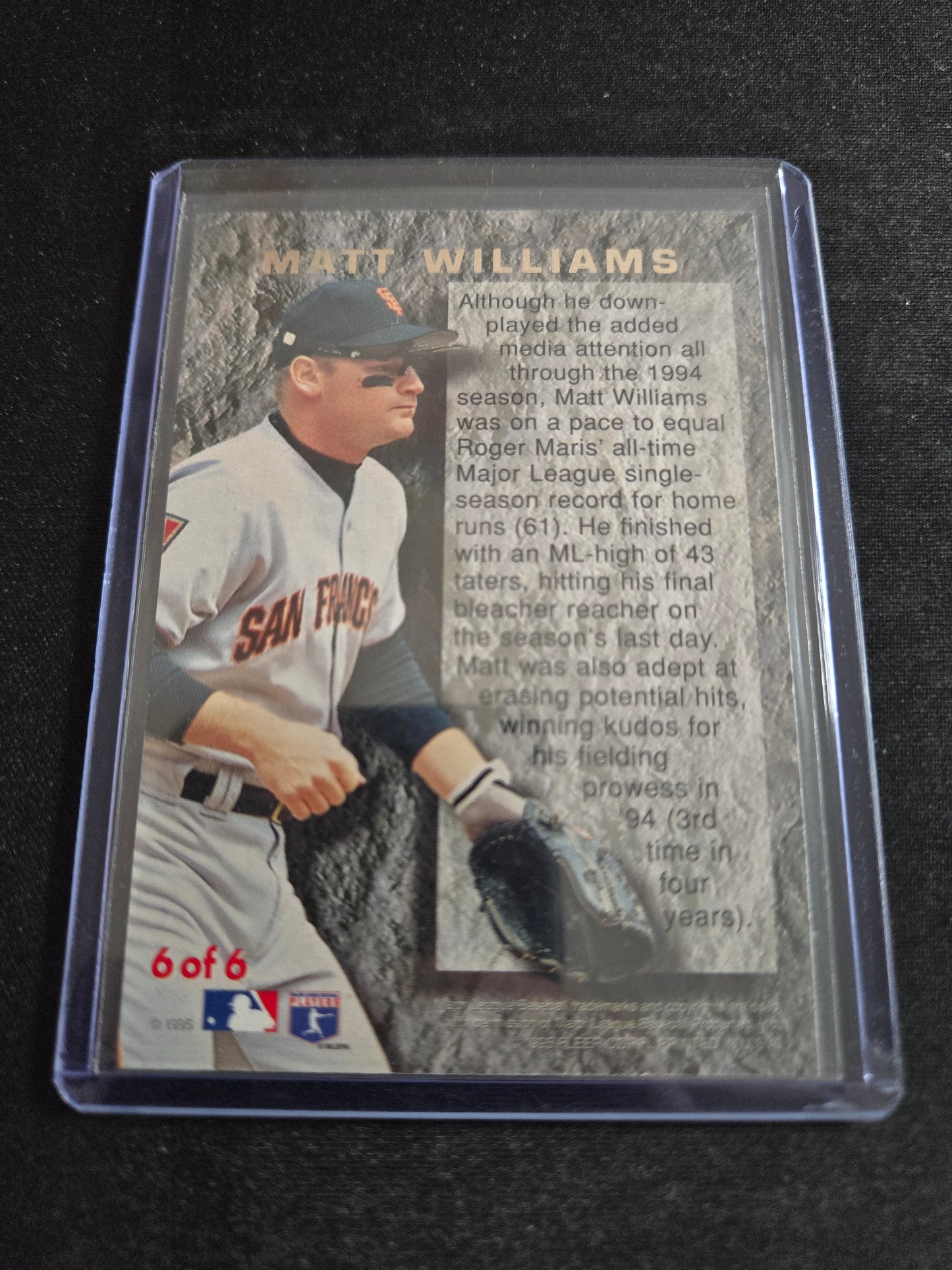 Matt Williams Fleer Ultra Power Plus 6 of 6