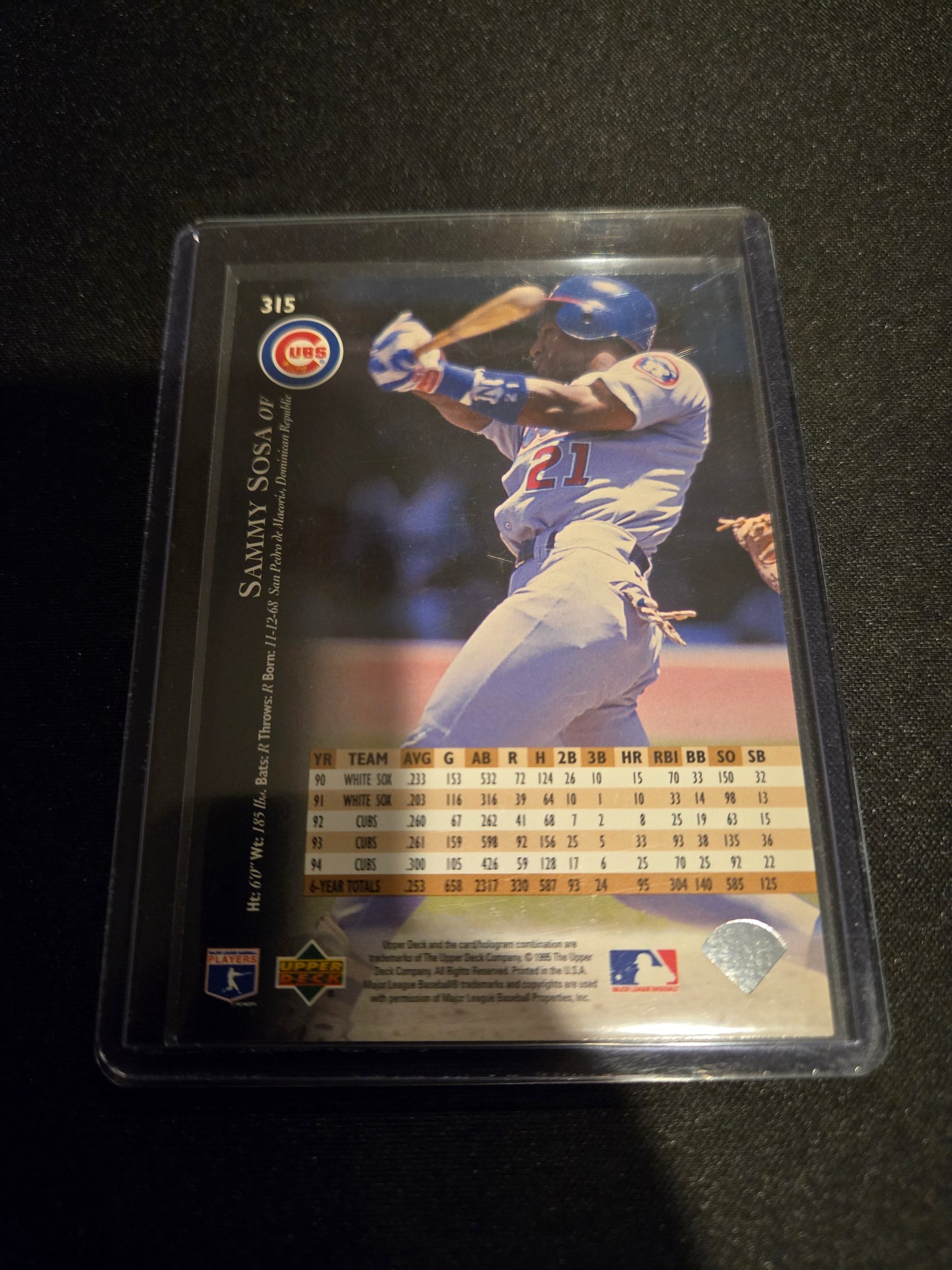 Sammy Sosa Upper Deck #315