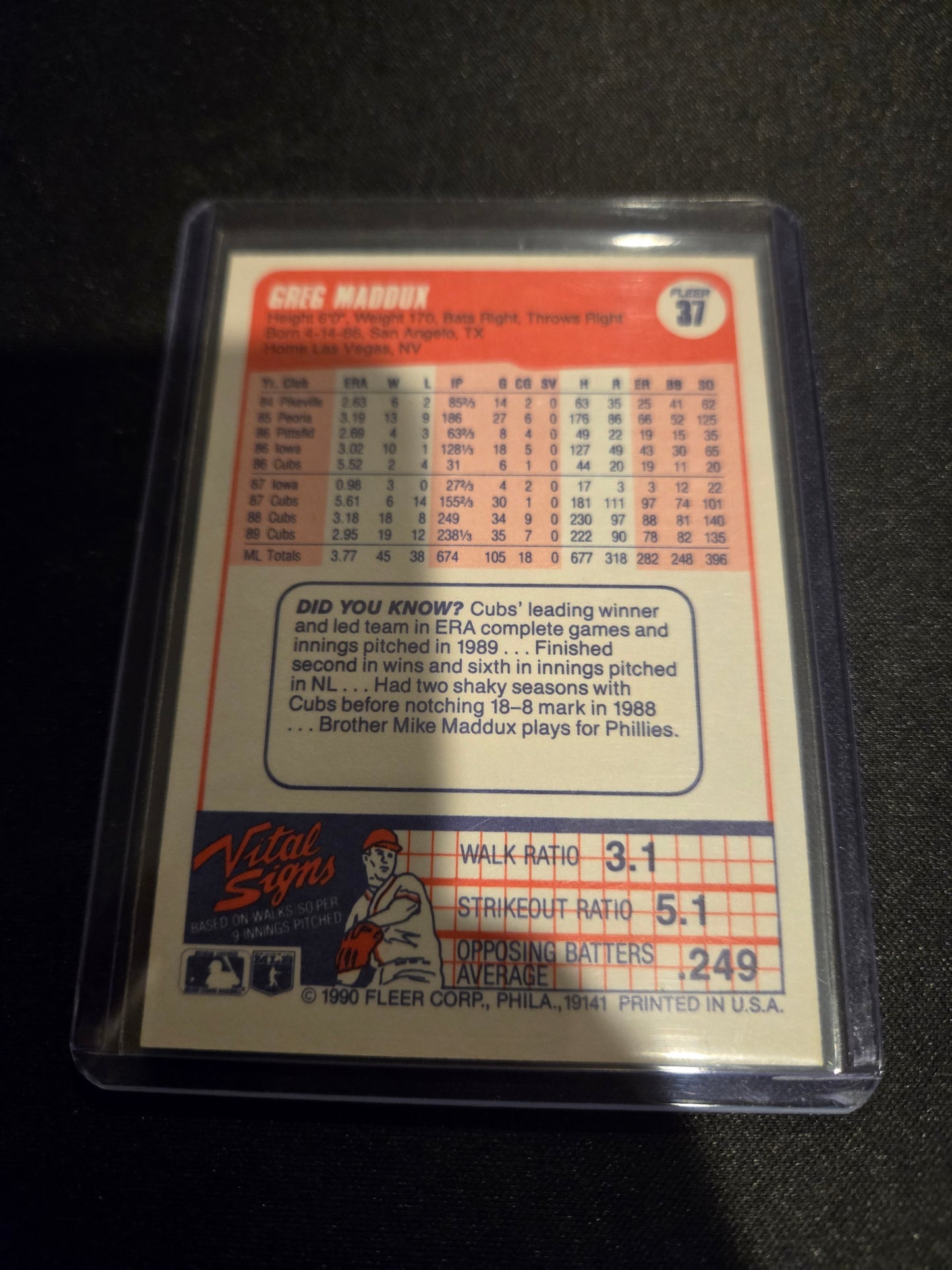 Greg Maddux Fleer #37