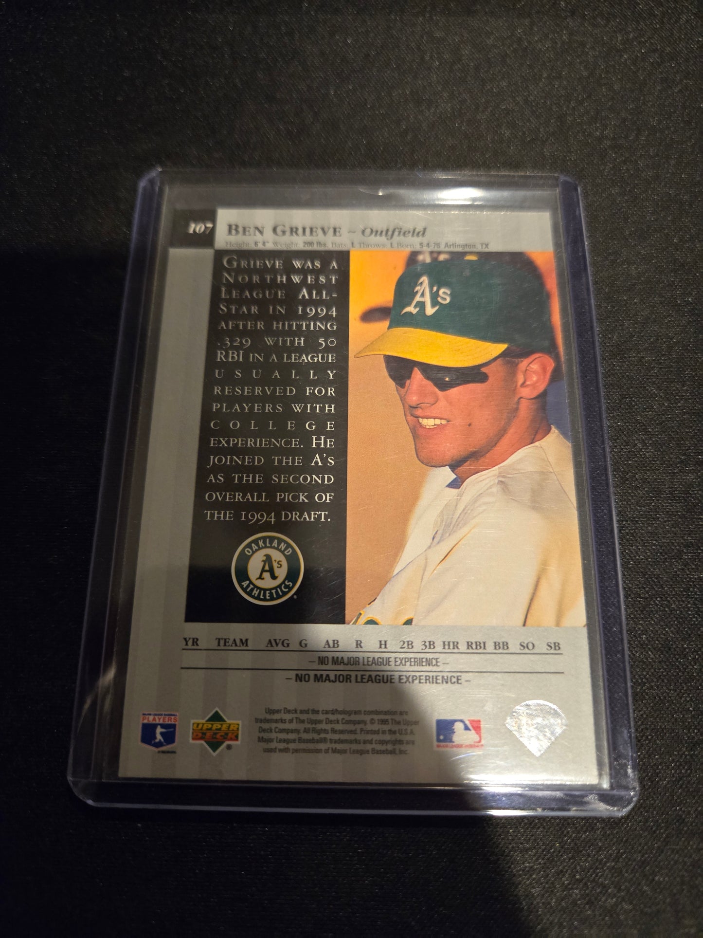 Ben Grieve Upper Deck Special Edition #107