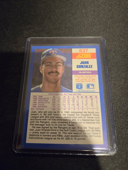 Juan Gonzalez Score Rookie #637