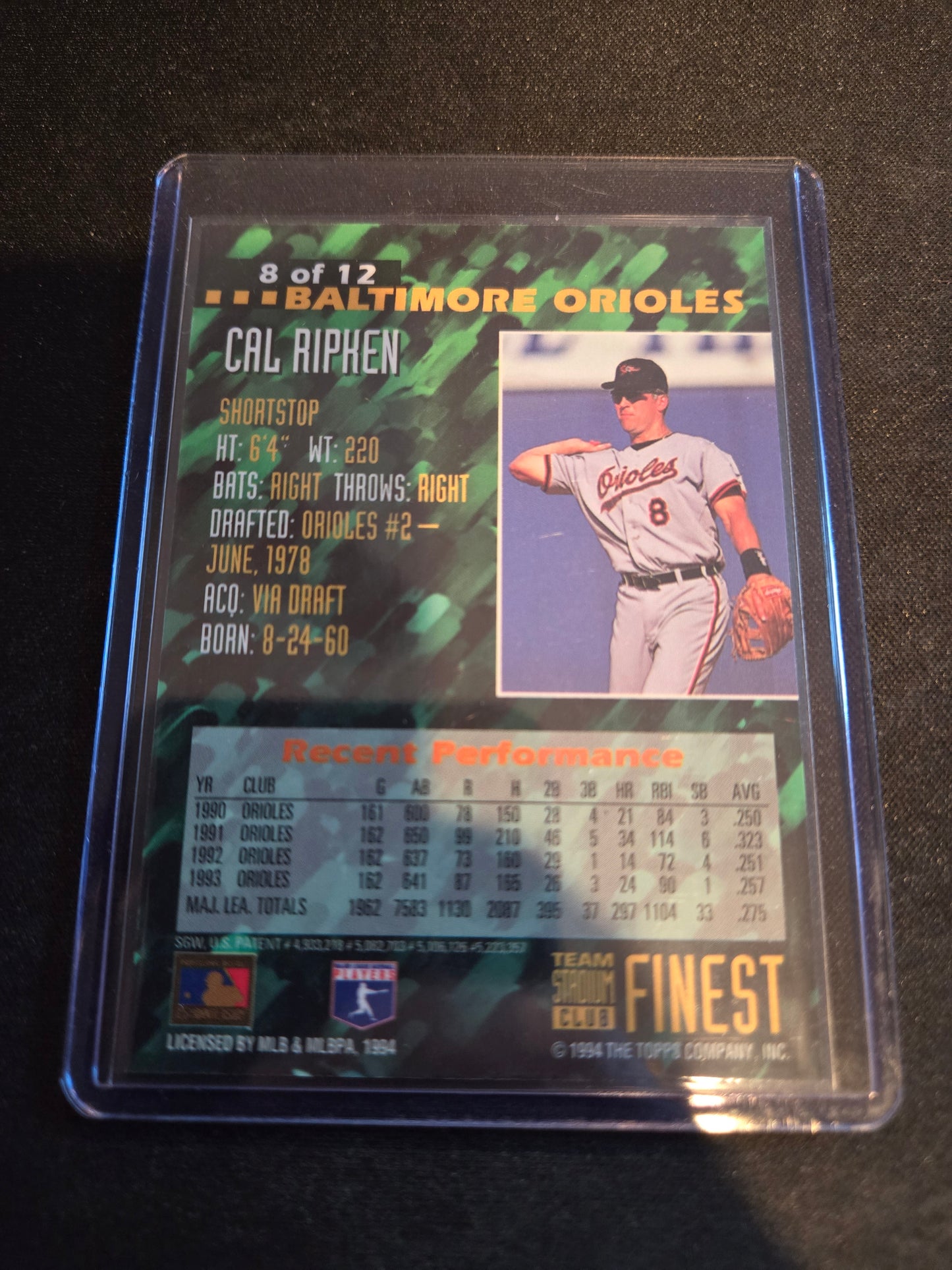 Cal Ripken Topps Stadium Club 8 of 12