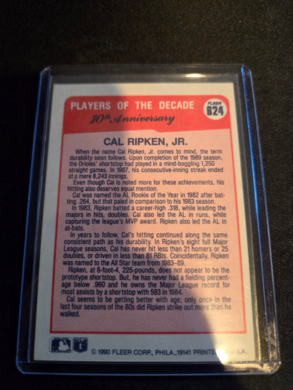 Cal Ripken Fleer Players of the Decade #624