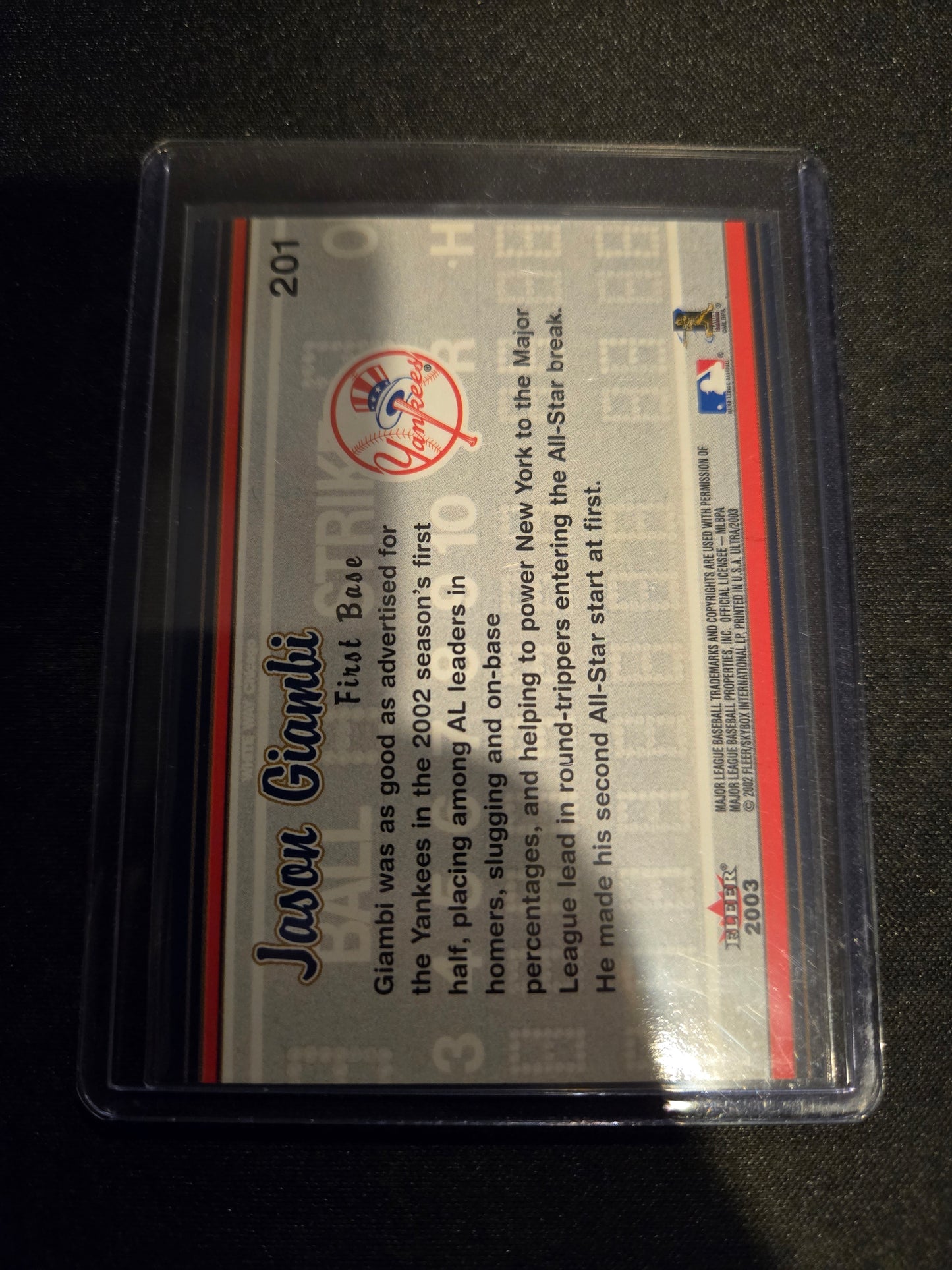 Jason Giambi Fleer Ultra #201