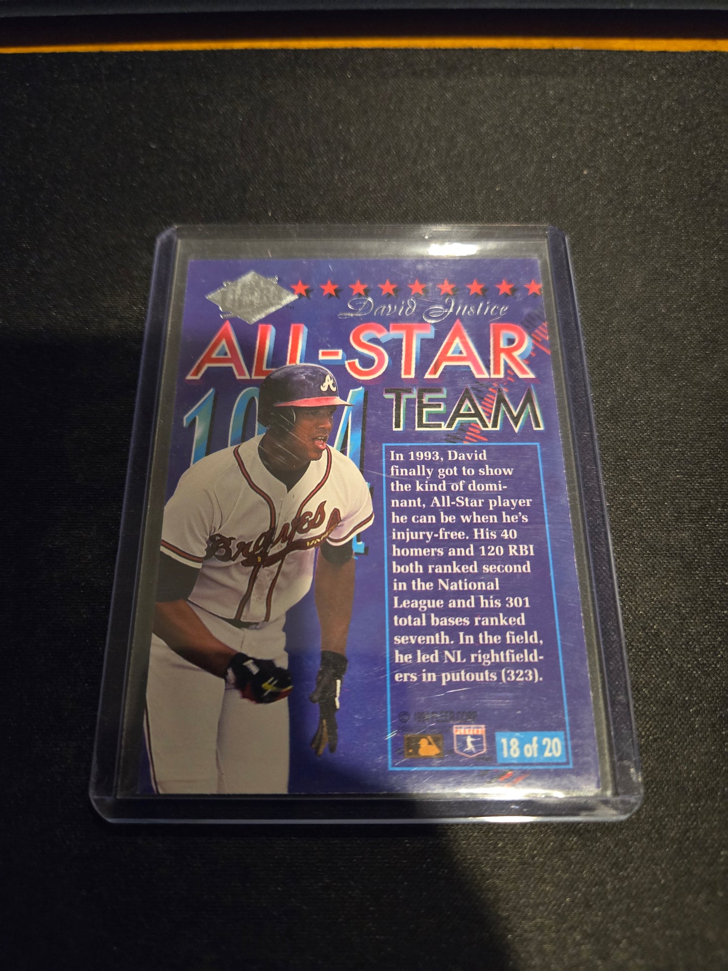 David Justice Fleer Ultra All-Star 18 of 20