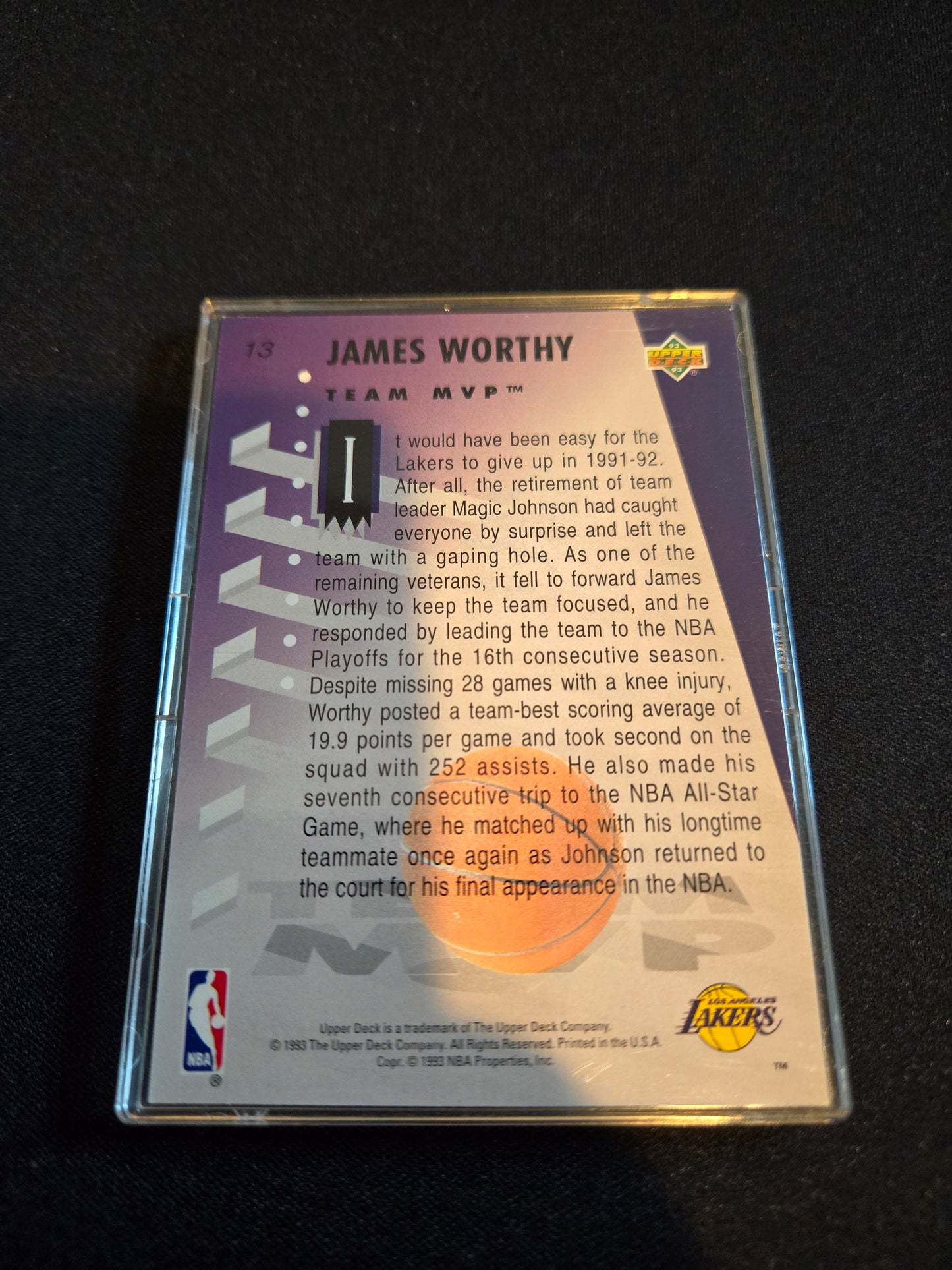 James Worthy Upper Deck Team MVP Hologram #13