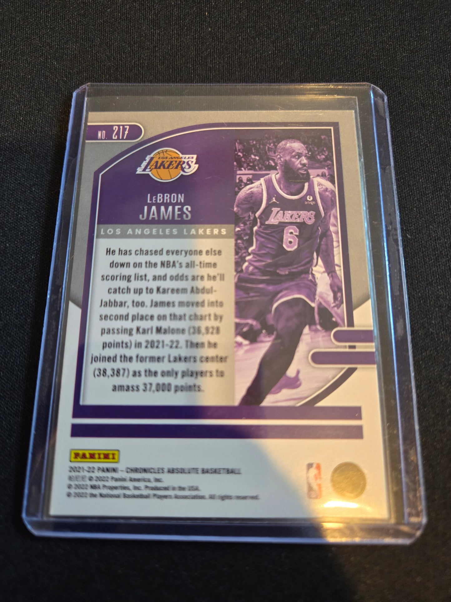 Lebron James Panini Absolute #217