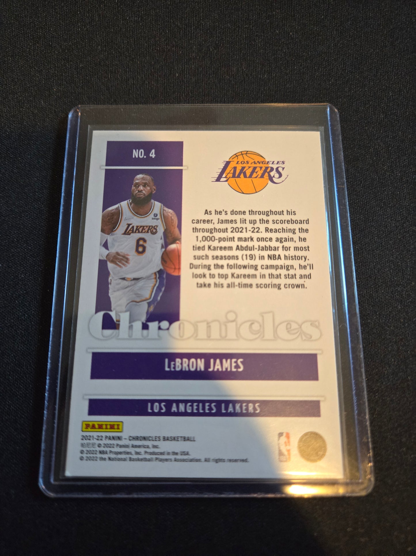 Lebron James Panini Chronicles #4