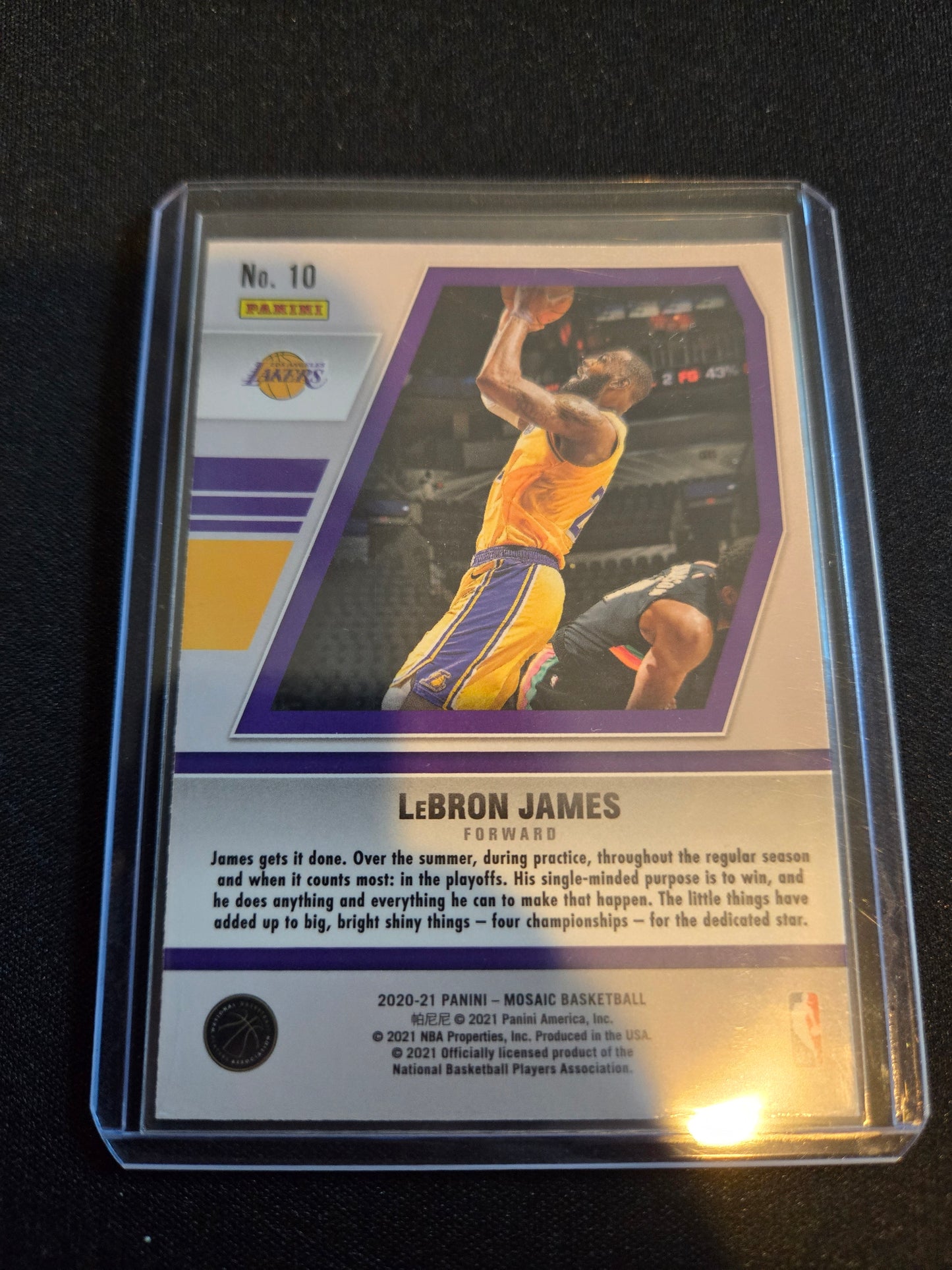 Lebron James Panini Mosaic Will to Win #10