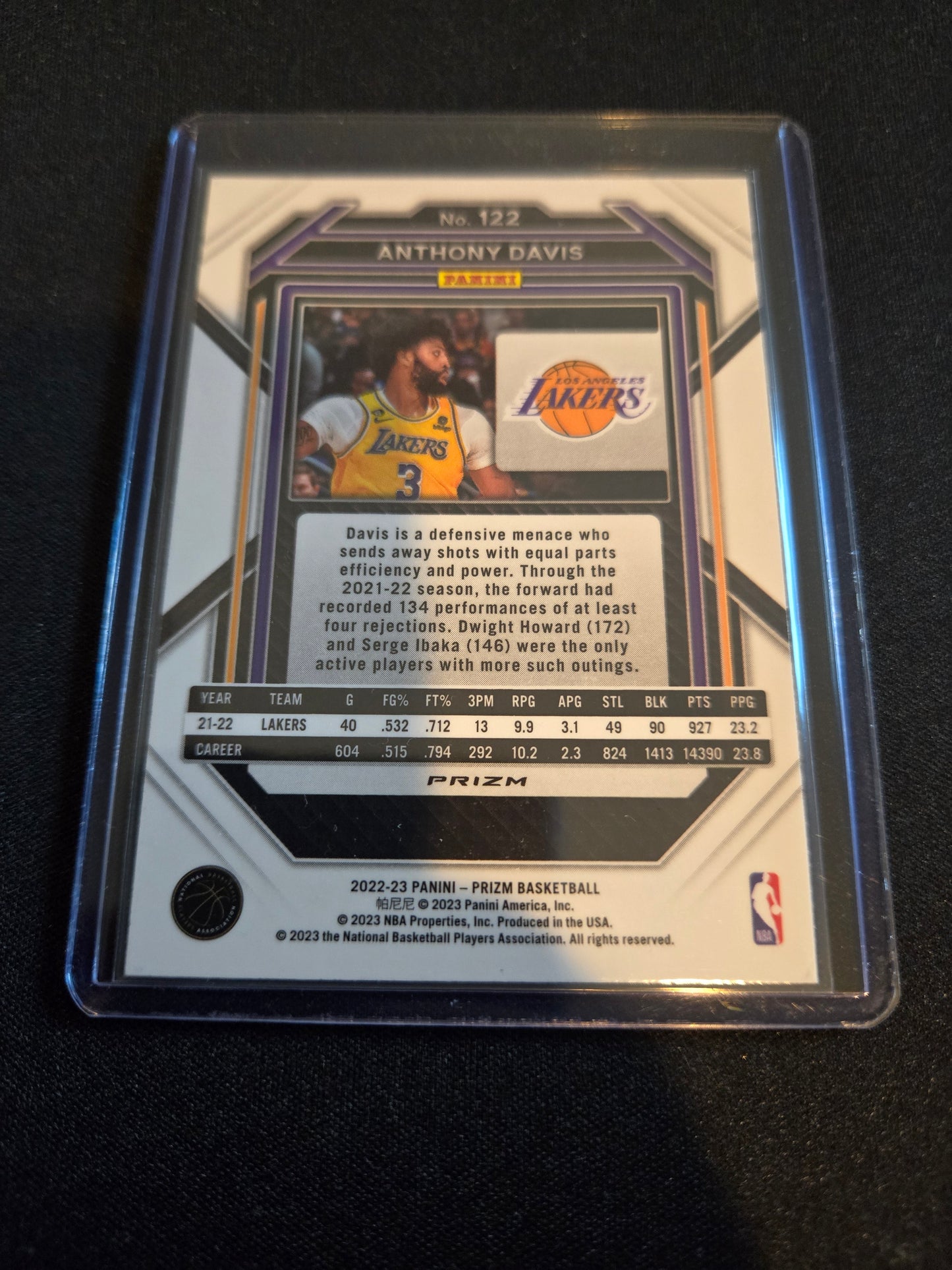 Anthony Davis Panini Prizm #122 (Silver)