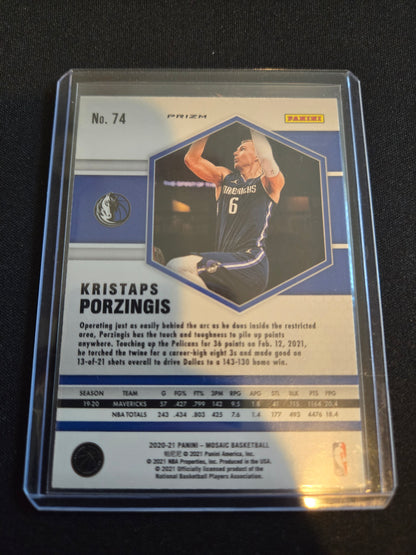 Kristaps Porzingis Panini Mosaic (Reactive Blue) #74