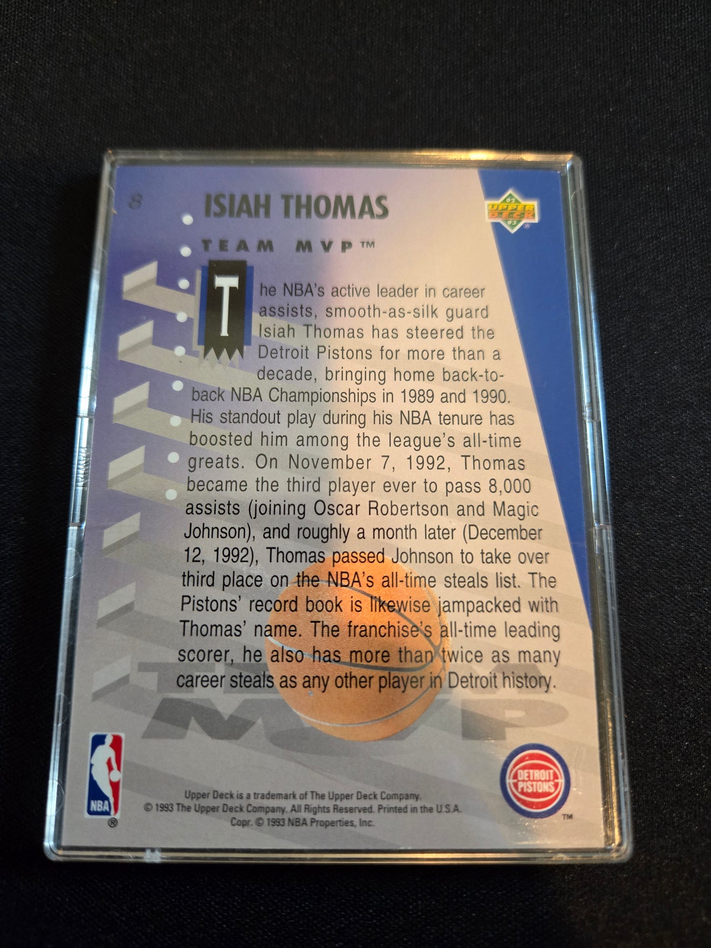 Isiah Thomas Upper Deck Team MVP Hologram #8