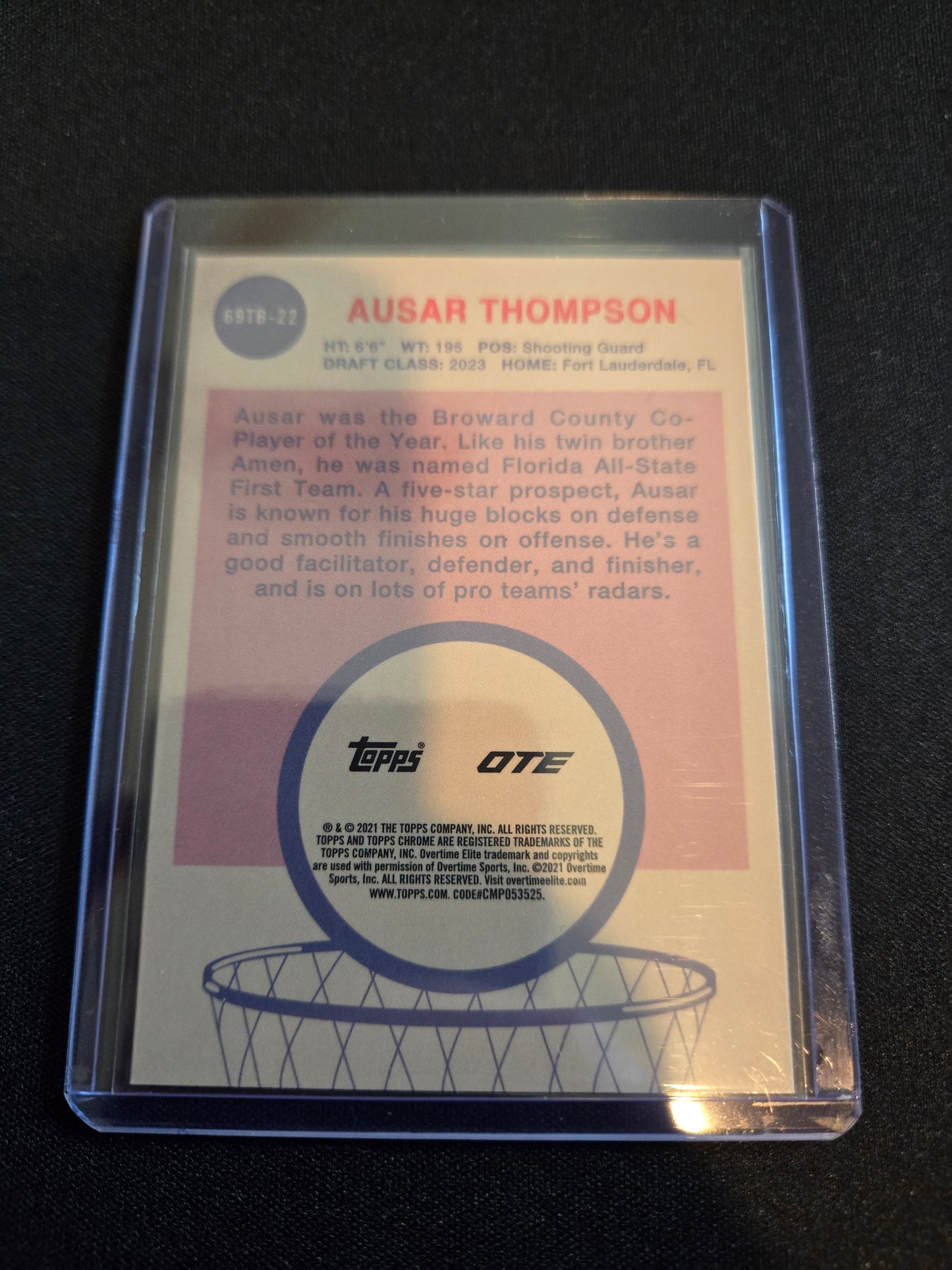 Ausar Thompson Topps Chrome OTE (Silver) 69TB-22