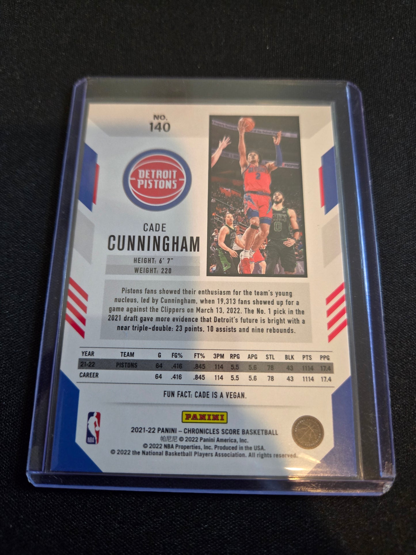 Cade Cunningham Score Rookie #140