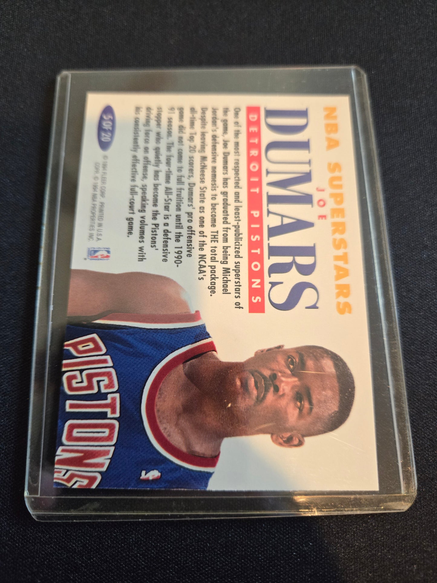 Joe Dumars NBA Superstars 5 of 20