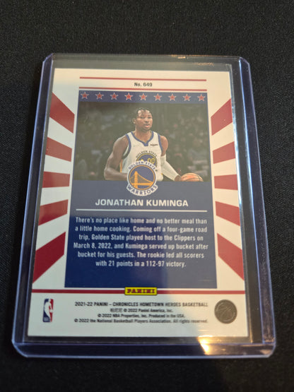 Jonathan Kuminga Panini Chronicles Hometown Heroes Rookie #649