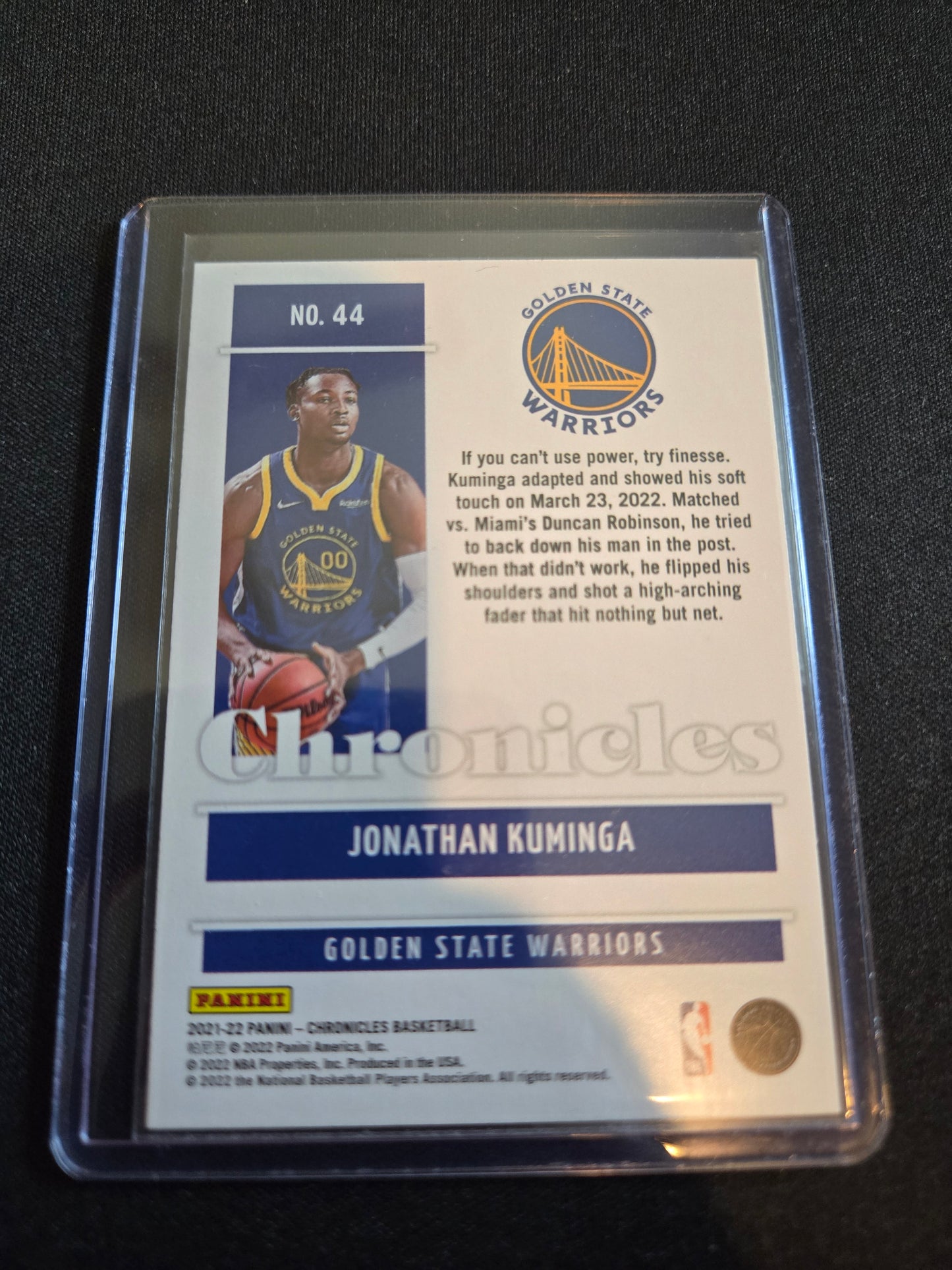 Jonathan Kuminga Panini Chronicles Rookie #44