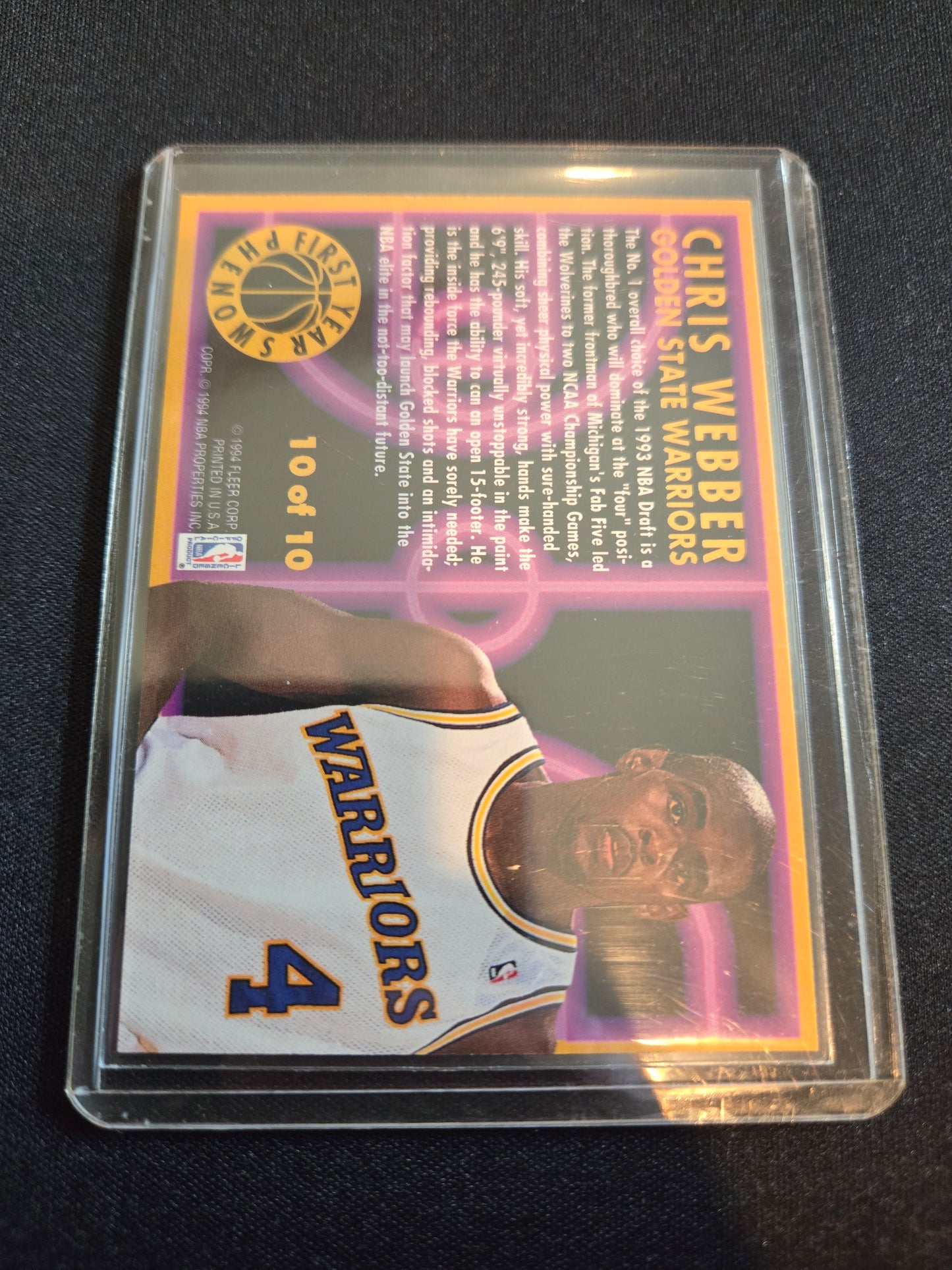 Chris Webber Fleer First Year Phenoms 10 of 10