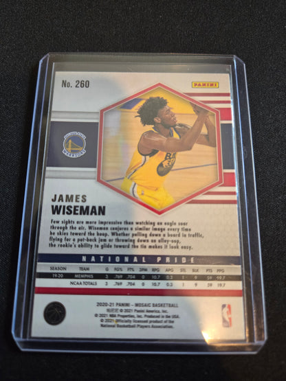 James Wiseman Panini Mosaic National Pride #260