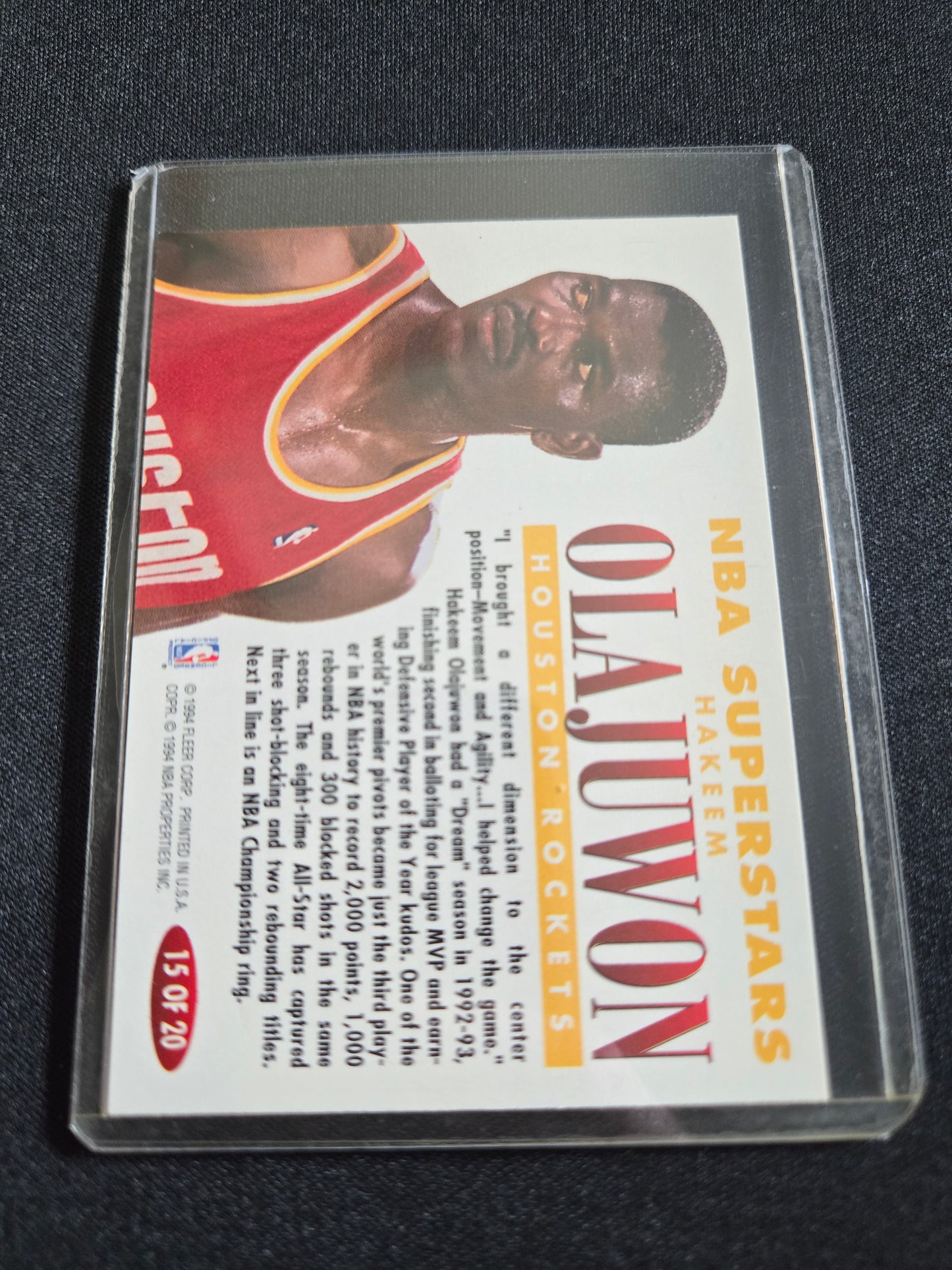 Hakeem Olajuwon Fleer NBA Superstars 15 of 20