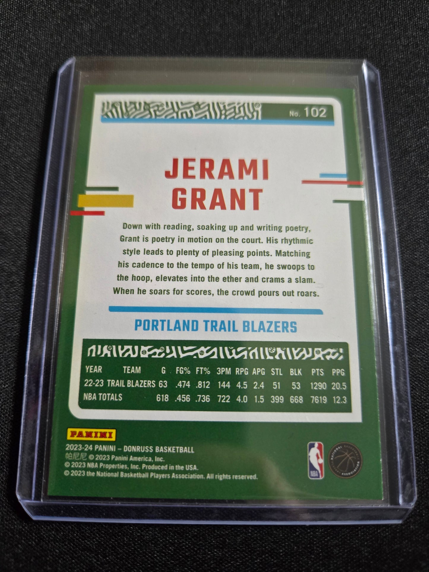 Jerami Grant Donruss (Green Lazer) #102