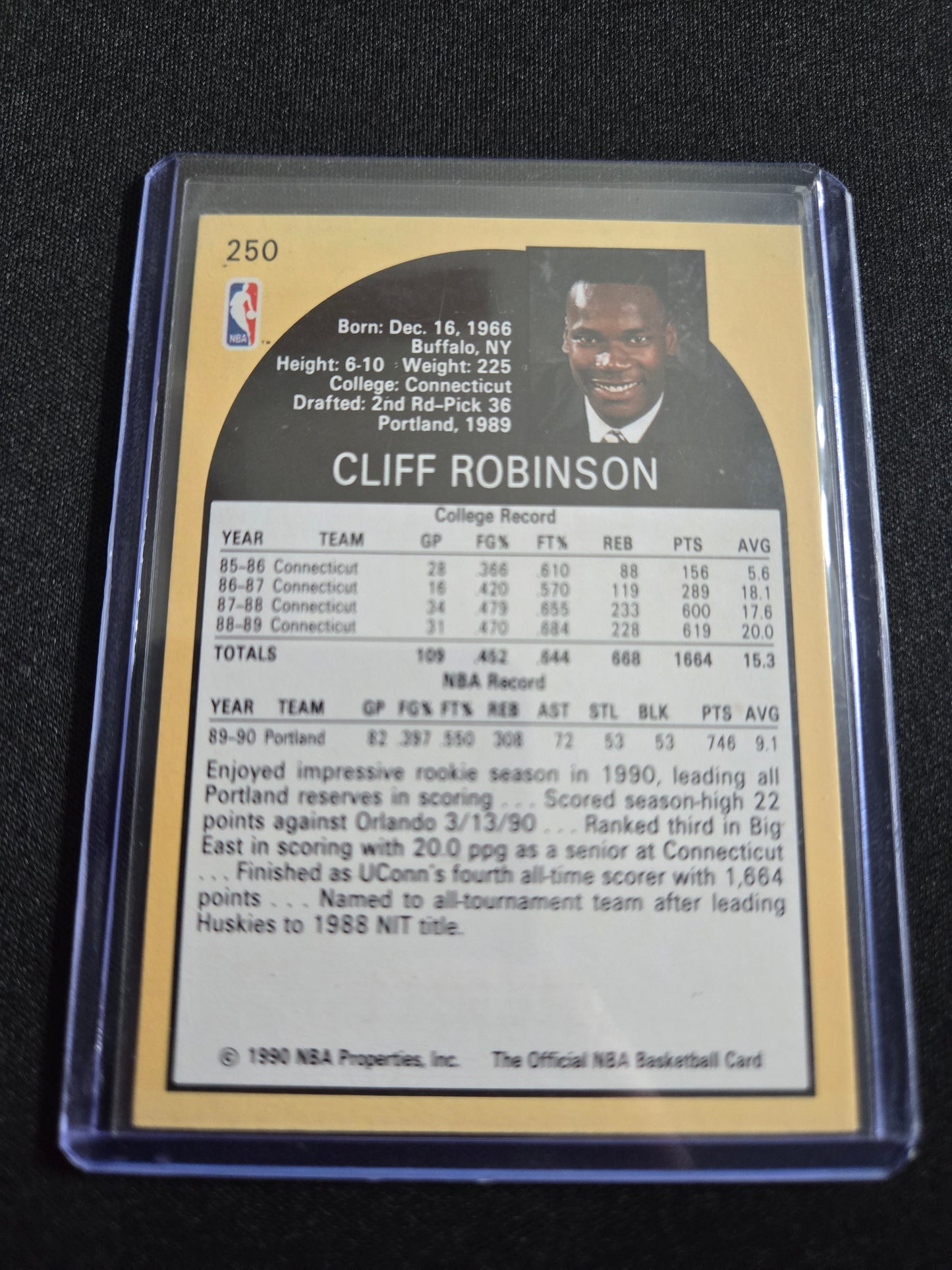 Cliff Robinson NBA Hoops Rookie #250