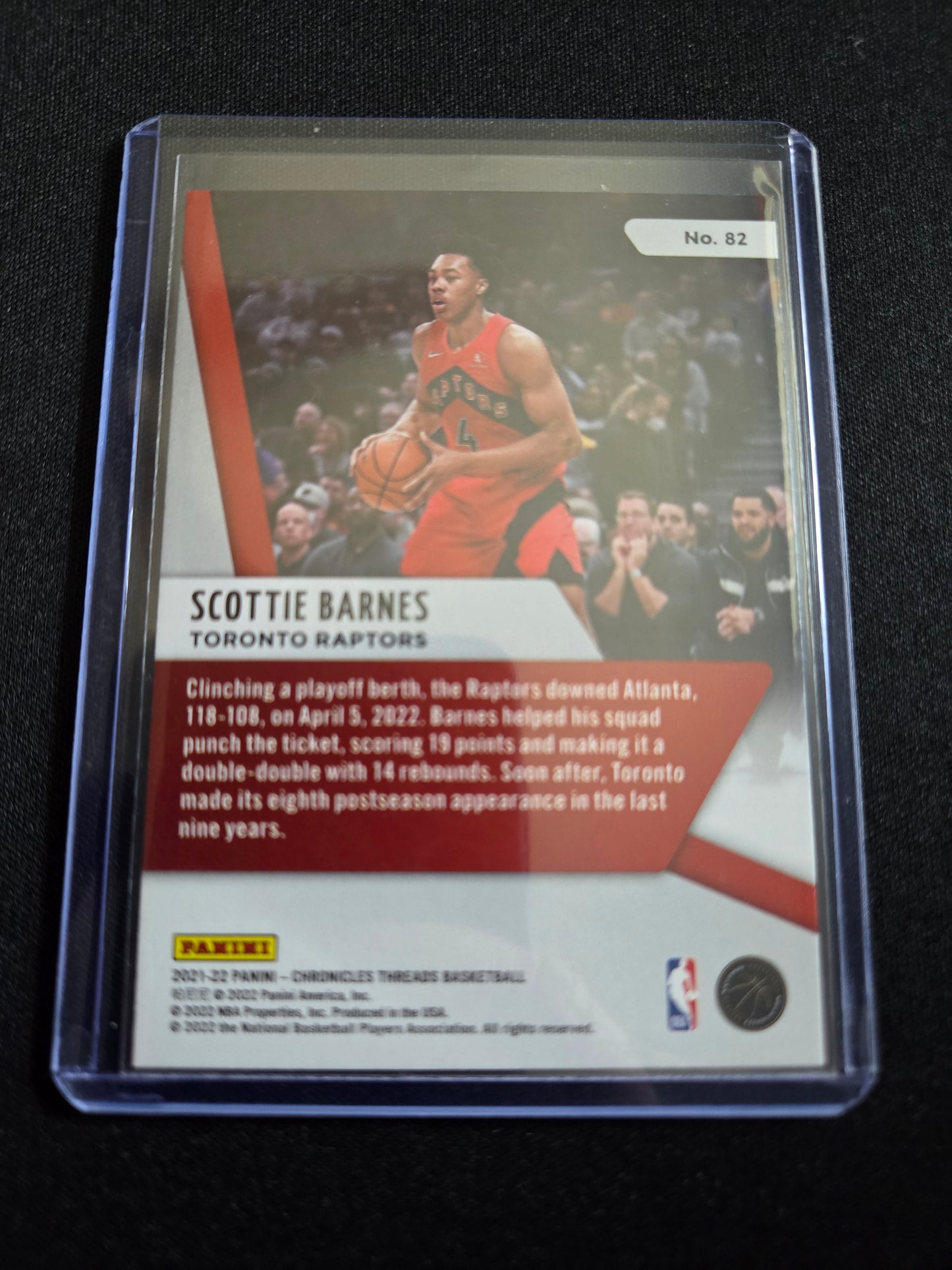 Scottie Barnes Panini Threads Rookie #82