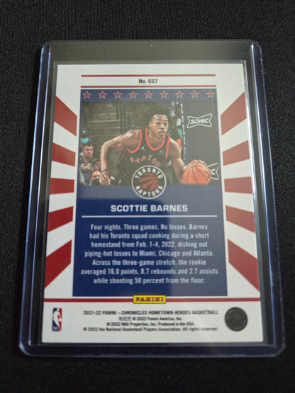 Scottie Barnes Panini Chronicles Hometown Heroes Rookie #657