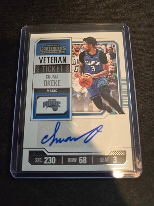 Chuma Okeke Panini Contenders Veteran Ticket Signature VTR-COM