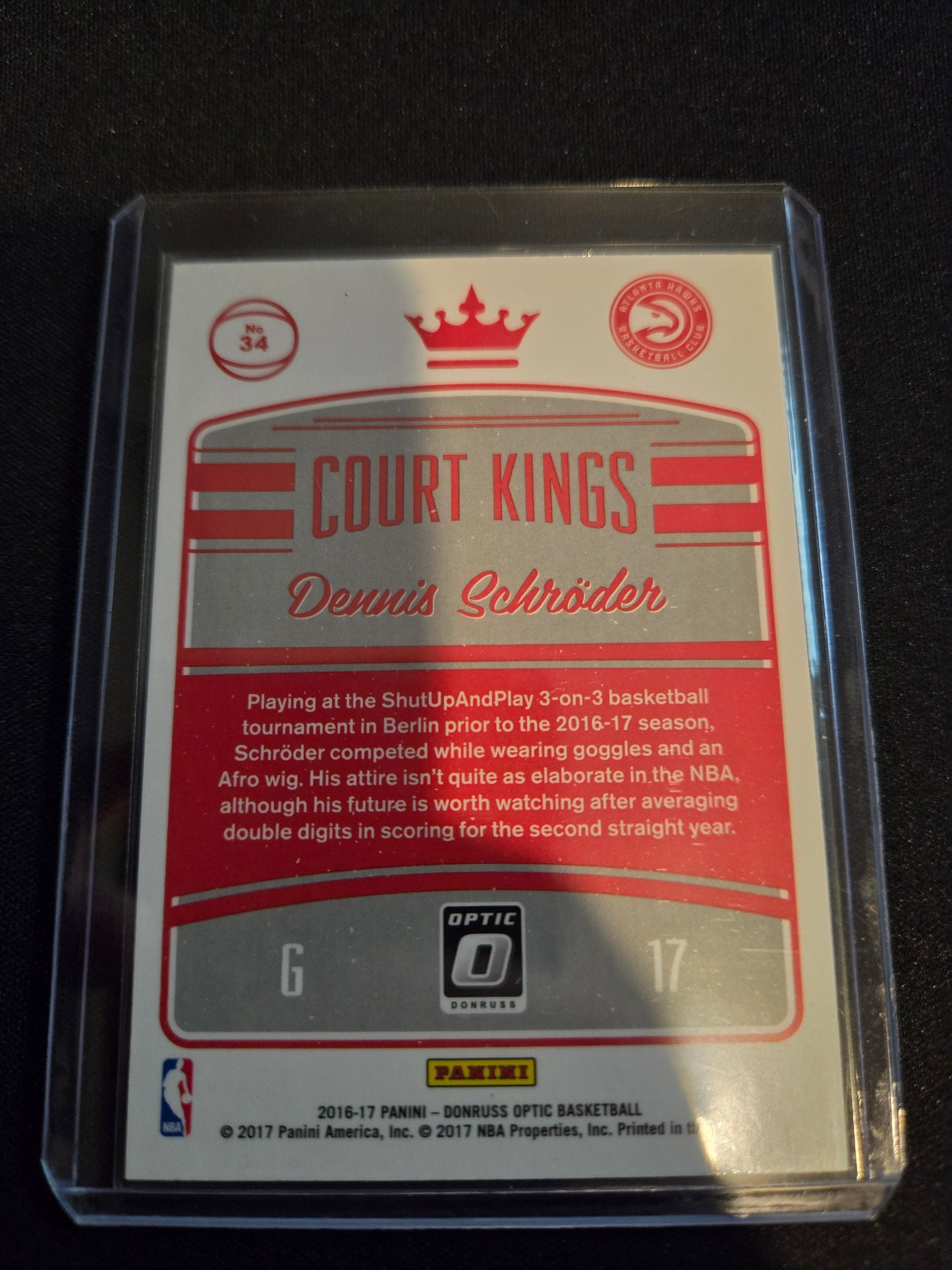 Dennis Schroder Donruss Optic Court Kings #34