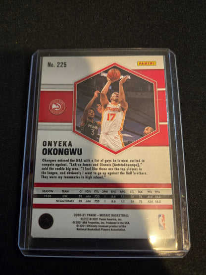 Onyeka Okongwu Panini Mosaic Rookie #225