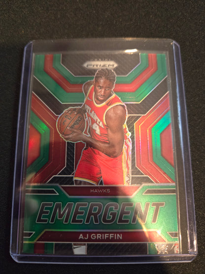 AJ Griffin Panini Prizm Emergent #6 (Green)