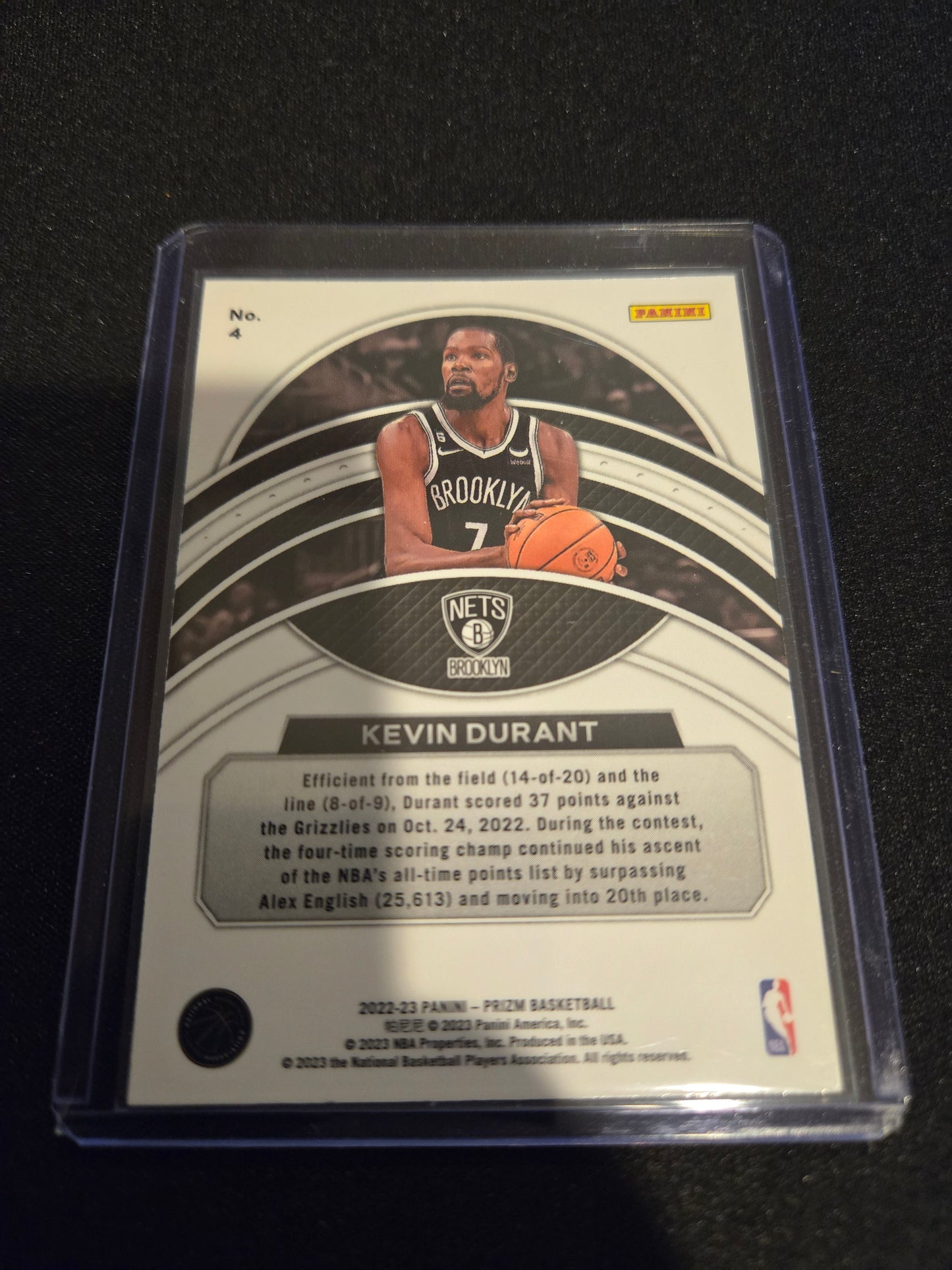 Kevin Durant Panini Prizm Dominance #4