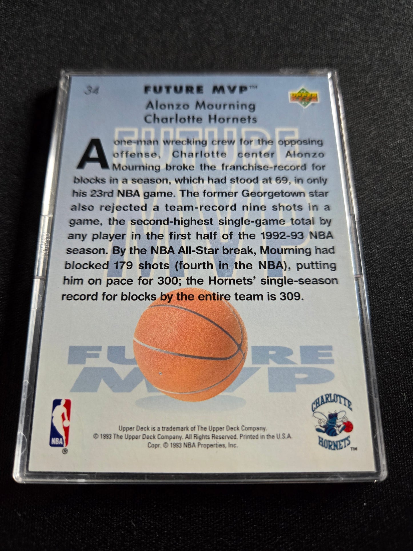 Alonzo Mourning Upper Deck Future MVP Hologram #34