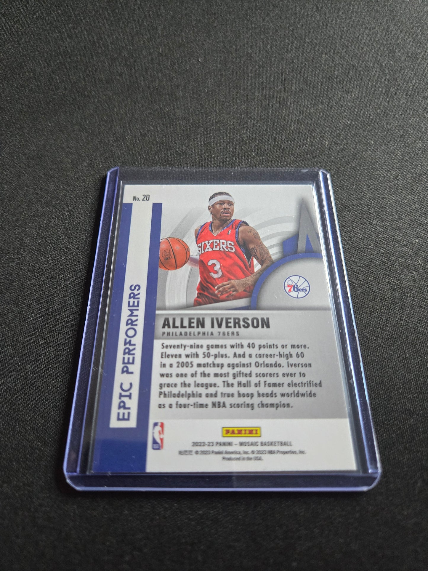 Allen Iverson Panini Mosaic Epic Performers #20