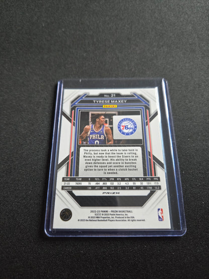 Tyrese Maxey Panini Prizm (Silver) #21